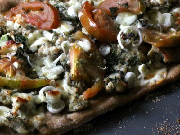 Chicken sausage pizza2