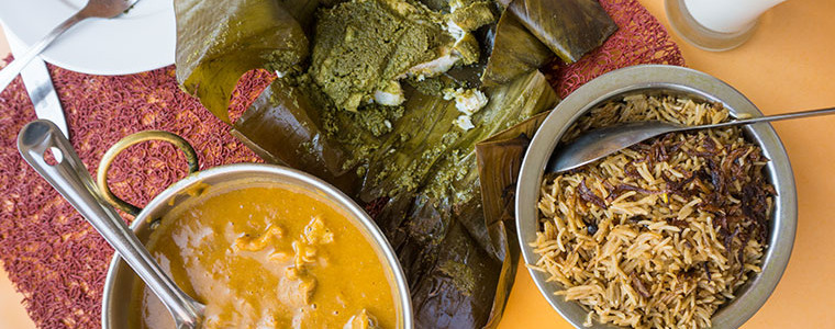 Parsi Patra Ni Machi, Dhansak Mutton and Brown Rice - Kabab Bistro - Jumeirah Dubai